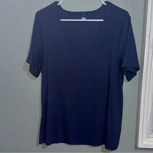 🔹Old Navy Women's Blue Luxe V-Neck Tee